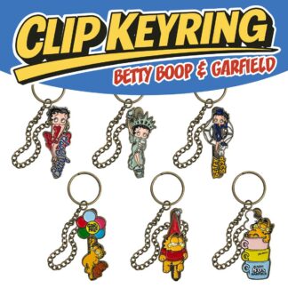 【03-0028-01】キーリング クリップ ガーフィールド ベティ GARFIELD BETTY キーホルダー キーチェーン(参考上代￥1500/ロット:3)