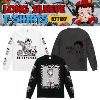 【04-0013-01】BETTY BOOP ロングスリーブ Tシャツ ベティ ブープ(参考上代￥4800/ロット:1)