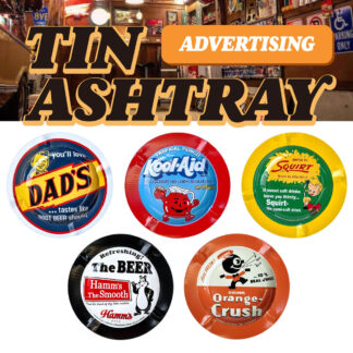 【08-0101-02】アドバタイジング ティン アシュトレイ 灰皿 ブリキ(参考上代￥600/ロット:3)