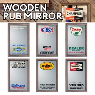 【08-0076-01】ウッドパブミラー アドバタイジング レーシング モーター(参考上代￥4800/ロット:1)