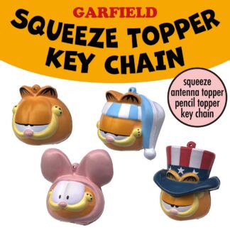 【03-0016-02】ガーフィールド スクイーズ アンテナトッパー キーリング キーチェーン GARFIELD(参考上代￥1200/ロット:3)