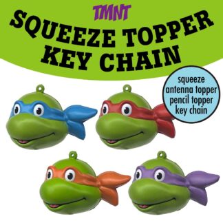 【03-0016-03】タートルズ スクイーズ アンテナトッパー キーリング キーチェーン TURTLES TMNT(参考上代￥1200/ロット:3)