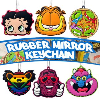 【03-0022-01】ラバー ミラー キーチェーン ベティ ガーフィールド タートルズ レーズンマン マイペットモンスター(参考上代￥1200/ロット:3)