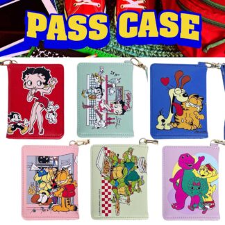【05-0026-01】パスケース 定期入れ 手帳型 二つ折り アメキャラ ベティ ガーフィールド タートルズ バーニー(参考上代￥1800/ロット:3)