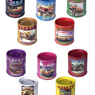 【70BC】70's レトロ ヴィンテージ ブリキ缶 ROUND CAN ラウンド缶 KENDRICKS(参考上代￥580/ロット:2)