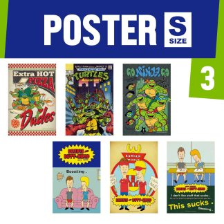 【TBP1】タートルズ ビーバス&バットヘッド ポスター Sサイズ TMNT BEVAS BUTT HEAD(参考上代￥480/ロット:3)