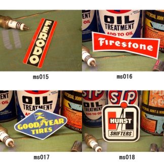 【ms016】レーシング ステッカー FIRESTONE GOODYEAR HURST ファイアストン グッドイヤー ハースト 耐水性加工(参考上代￥300/ロット:5)