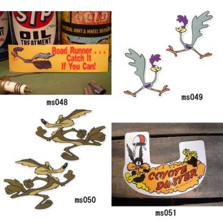 【ms048】レーシング ステッカー ROADRUNNER COYOTE ロードランナー コヨーテ 耐水性加工 アメリカン雑貨(参考上代￥300/ロット:5)