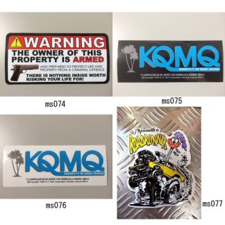 【ms074】レーシング ステッカー WARNING ROADRUNNER ロードランナー Plymouth 耐水性加工 アメリカン雑貨(参考上代￥300/ロット:5)