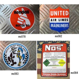 【ms078】レーシング ステッカー KENDALL UNITED AIRLINE ROAD RUNNER NOS ロードランナー 耐水性加工(参考上代￥300/ロット:5)