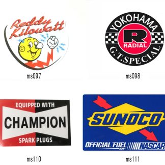 【ms097】レーシング ステッカー レディキロワット ヨコハマタイヤ チャンピオン SUNOCO 耐水性加工 アメリカン雑貨(参考上代￥300/ロット:5)