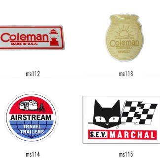 【ms112】レーシング ステッカー COLEMAN AIRSTREAM MARCHAL コールマン エアストリーム マーシャル 耐水性加工(参考上代￥300/ロット:5)