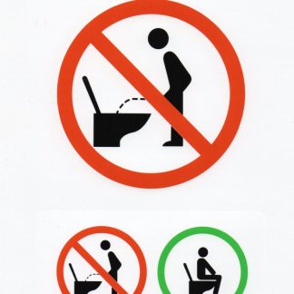 【lc20170526】Please sit down ステッカー トイレ 注意 警告(参考上代￥580/ロット:5)