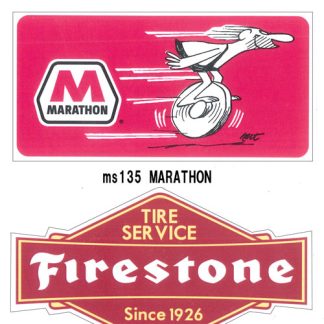 【ms135】レーシング ステッカー MARATHON FIRESTONE 1926 全138種類 耐水性加工 アメリカン雑貨(参考上代￥300/ロット:5)