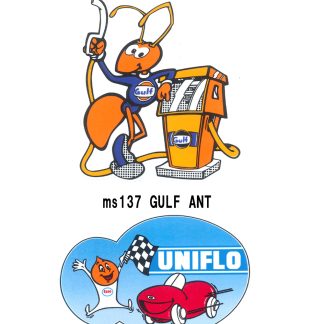 【ms137】レーシング ステッカー GULF ANT ESSO UNIFLO ガルフ エッソ 全138種類 耐水性加工 アメリカン雑貨(参考上代￥300/ロット:5)