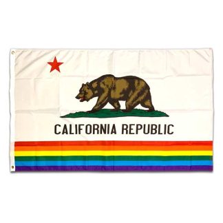 【fg2727】カリフォルニア 州旗 フラッグ レインボー California 旗 アメリカン フラッグ(参考上代￥1800/ロット:2)