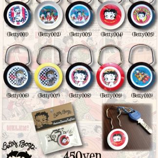 【Betty002】ベティ ブープ キーリング キーホルダー SHOW RING BETTY BOOP アメリカ製(参考上代￥450/ロット:5)