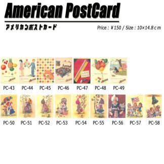 【PC-43】アメリカンポストカード(参考上代￥150/ロット:5)