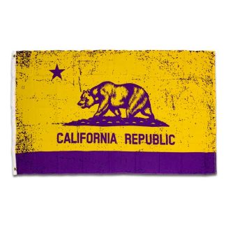 【CA-PUYE】カリフォルニア 州 旗 フラッグ PU/YE CALIFORNIA レイカーズ カリフォルニア州(参考上代￥1800/ロット:2)
