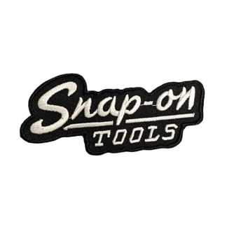 【TW-013】ワッペン スナップオン ブラック Snap-on アメリカン雑貨(参考上代￥480/ロット:5)
