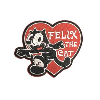 【TW-012】ワッペン フィリックス ハート FELIX アメリカン雑貨(参考上代￥480/ロット:5)