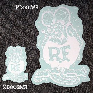 【RD001WH】ラットフィンク デカール ステッカー ホワイト Lサイズ RATFINK(参考上代￥600/ロット:3)