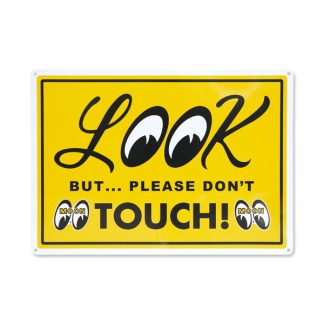 【MG816LO】ムーンアイズ メッセージ プレート サイン LOOK But Please Don't Touch! MOONEYES(参考上代￥1500/ロット:2)