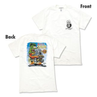 【TM860WH】ラットフィンク × ムーンアイズ Muscle Mopar Tシャツ RATFINK MOONEYES(参考上代￥4800/ロット:1)