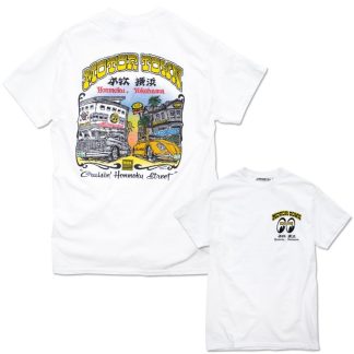 【TM866WH】ムーンアイズ HMK Motor Town Tシャツ 本牧 MOONEYES(参考上代￥4500/ロット:1)