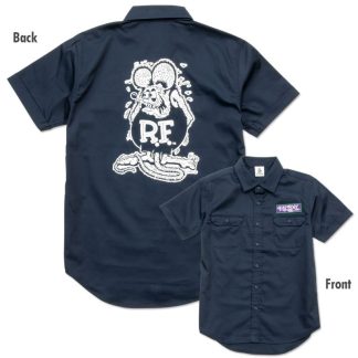 【RIF020NY】ラットフィンク ショートスリーブ ワークシャツ シャツ RATFINK(参考上代￥9800/ロット:1)