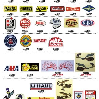 【mssticker】レーシング ステッカー 96種類 大人気シリーズ デカール モーター アメリカン(参考上代￥300/ロット:5)