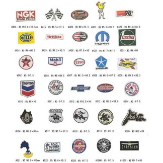 【TWRA】レーシング ワッペン 4 アメリカン アドバタイジング キャラクター パッチ モーター 車(参考上代￥480/ロット:5)