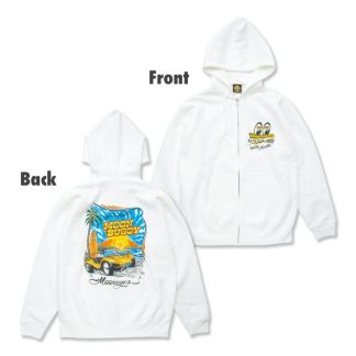 【SM868WH】ムーンアイズ MOON Buggy ジップ フーディー パーカ MOONEYES(参考上代￥8100/ロット:1)