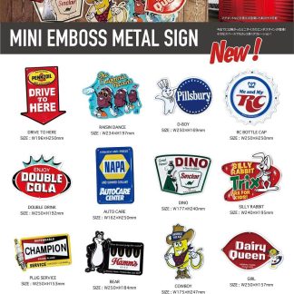 【MMES】ミニ エンボス メタル サイン 看板 サイン アドバタイジング(参考上代￥1800/ロット:1)