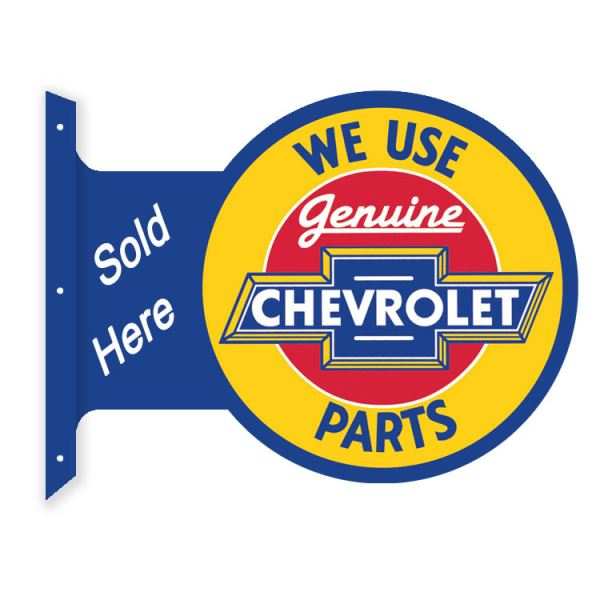 RF-CHEVROLET】CHEVROLET ラウンド フランジ サイン 看板 メタル