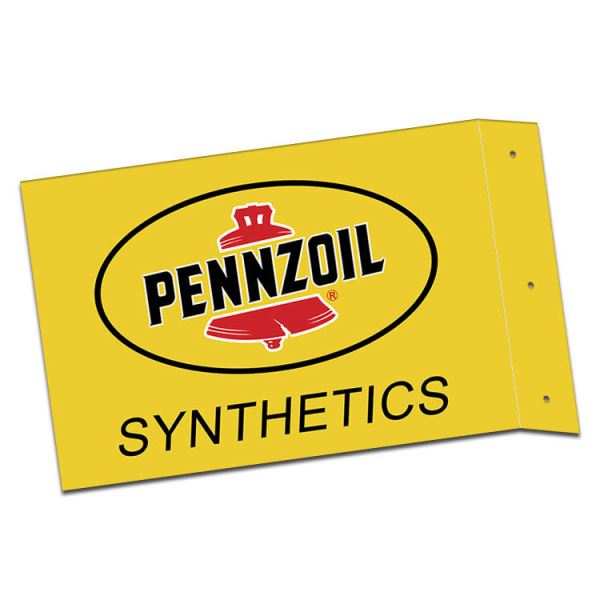SF-PENNZOIL】PENNZOIL スクエア フランジ サイン 看板 メタル ブリキ