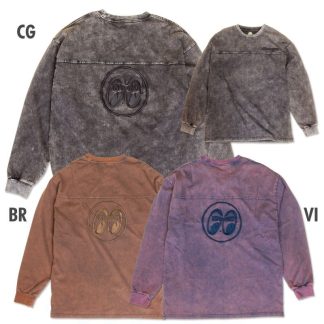 【TML873】ムーンアイズ ストーン ウォッシュ フットボール ロングスリーブ Tシャツ MOONEYES(参考上代￥9000/ロット:1)