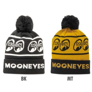 【CM181】ムーンアイズ ボンボン ニットキャップ 防寒 MOONEYES(参考上代￥3600/ロット:1)