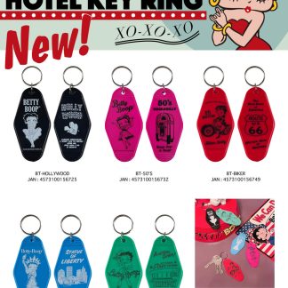 【BBHK】ベティ ブープ ホテル キーホルダー キーリング BETTY BOOP(参考上代￥600/ロット:6)