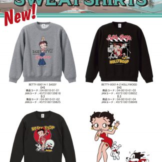 【BTSW】ベティ スウェットシャツ BETTY BOOP SWEAT SHIRTS(参考上代￥5800/ロット:1)