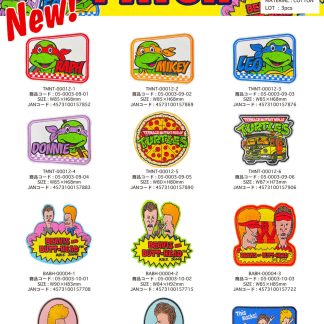 【WPTB】ワッペン タートルズ ビーバス バットヘッド(参考上代￥600/ロット:3)