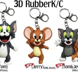 【TJ3D】トムとジェリー 3D ラバー キーホルダー キーチェーン Tom Jerry(参考上代￥680/ロット:3)