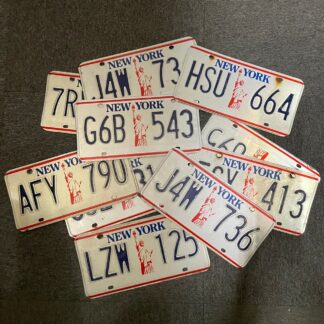【NYLP】ヴィンテージ ニューヨーク州 ライセンスプレート ナンバープレート 看板 NEWYORK(参考上代￥1500/ロット:3)