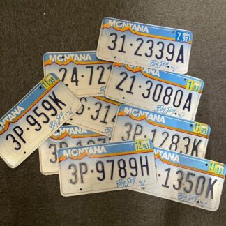 【MN1】ヴィンテージ モンタナ州 ライセンスプレート ナンバープレート 看板 MONTANA(参考上代￥1200/ロット:3)