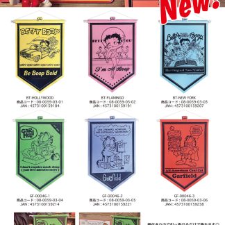 【PNTH】ペナント ホームベース型 アメリカン キャラクター レトロ PENNANT(参考上代￥1200/ロット:3)