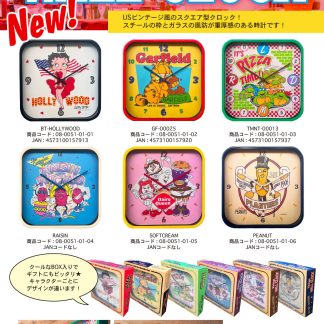 【WCAC】アメリカン ウォールクロック アドバタイジング キャラクター 掛け時計(参考上代￥5800/ロット:1)