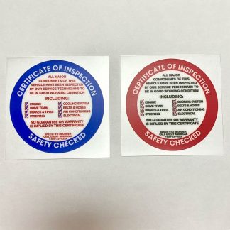 【stst-rd】SAFETY CHECKED Sticker アメリカ 整備 点検 ステッカー(参考上代￥380/ロット:5)