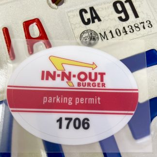 【PPIN】パーキング パーミット ステッカー IN-N-OUT シリアルナンバー入り 駐車許可証(参考上代￥380/ロット:5)