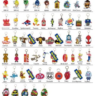 【rubberkeyholderb】アメリカン アドバタイジング キャラクター ラバー キーホルダー キーチェーン キーリング B(参考上代￥400/ロット:6)