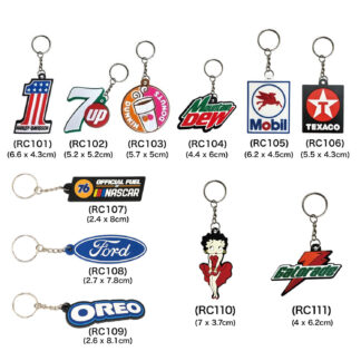【rubberkeyholderc】アメリカン アドバタイジング キャラクター ラバー キーホルダー キーチェーン キーリング C(参考上代￥400/ロット:6)